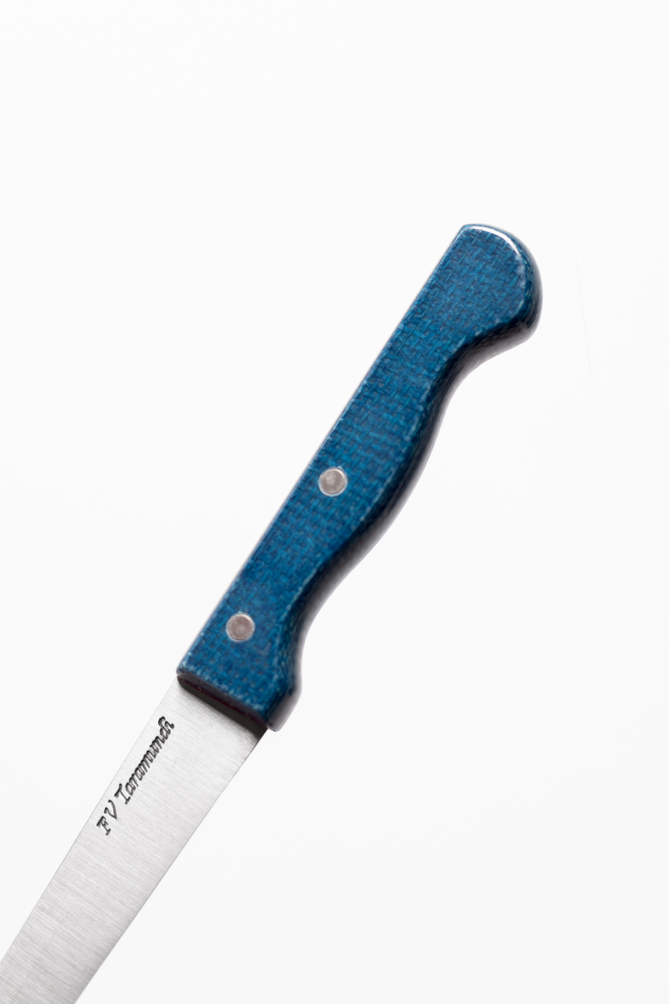 Cuchillo mesa yute azul.