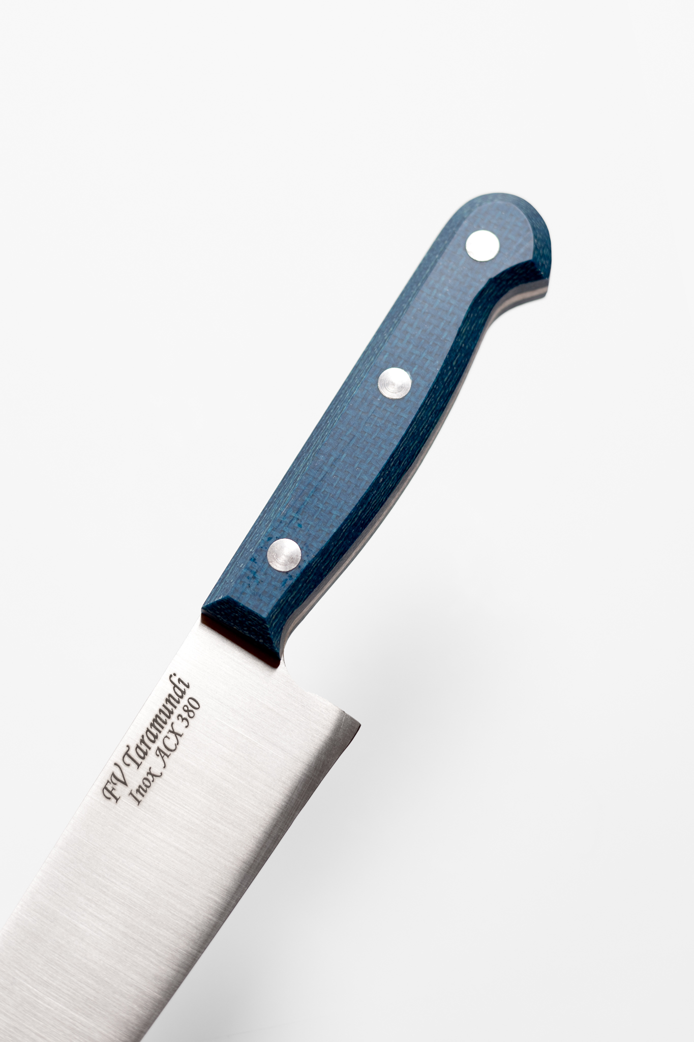 Detalle mango cebollero yute azul