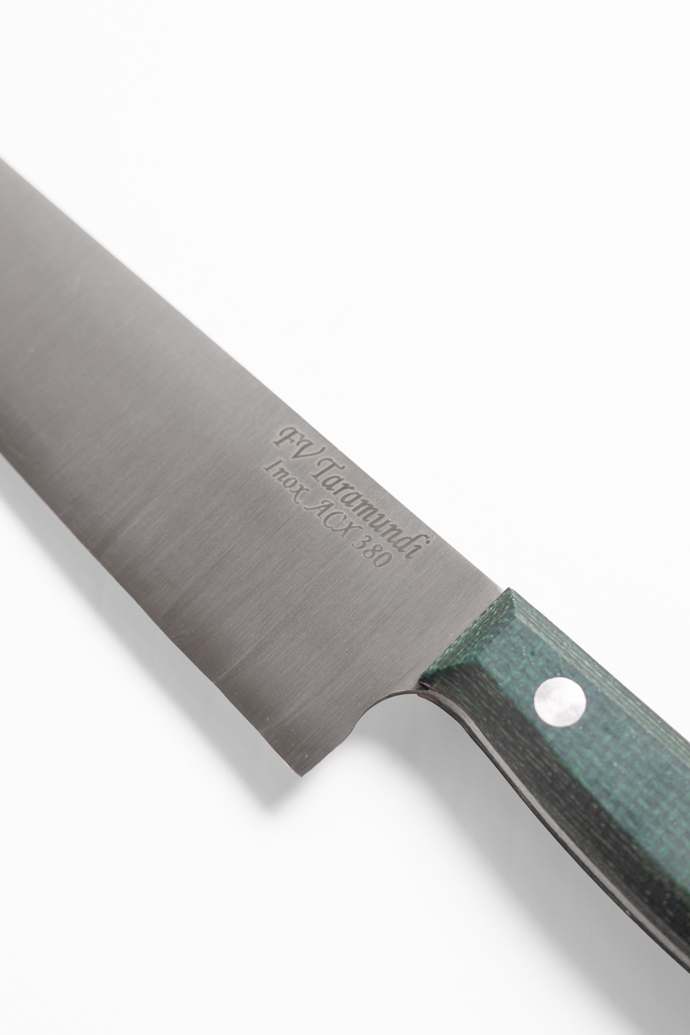 Detalle marca FV cebollero yute verde